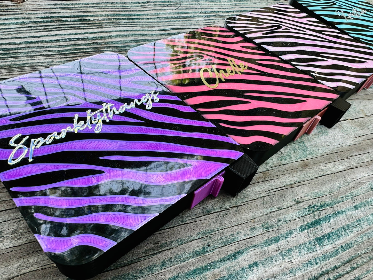 Zebra Print Diamond Art Tray w/ Prism Effect