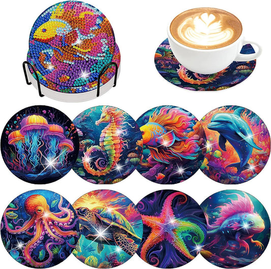 Diamond Art Coasters- Sea Life Series