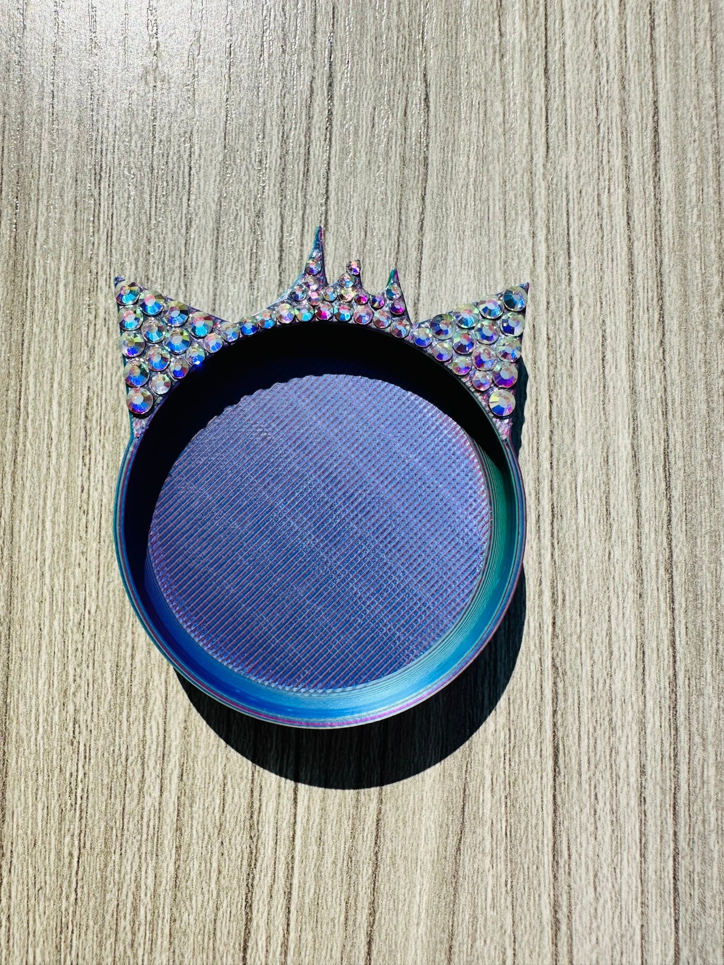 Magnetized Cat Confetti Tray/ Rhinestone Shaker Tray (Rainbow)